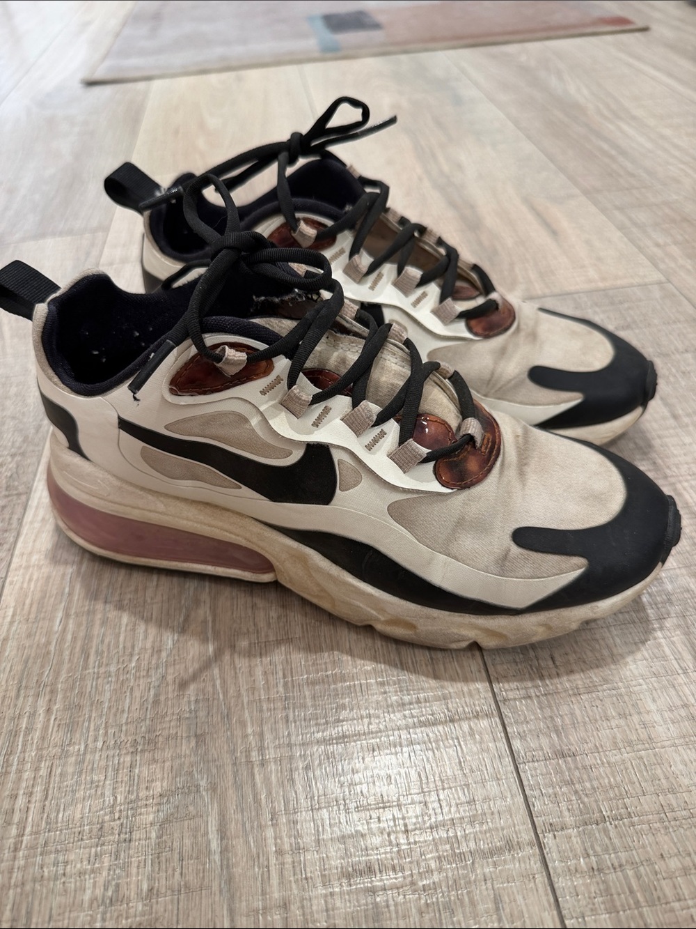 Nike Air Max 270 React Tortoise Shell Sail Sneakers US 6.5
